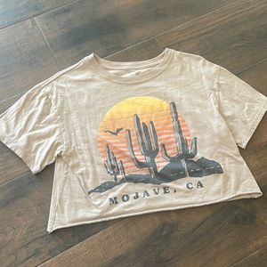 Mojave CA cropped tan shirt